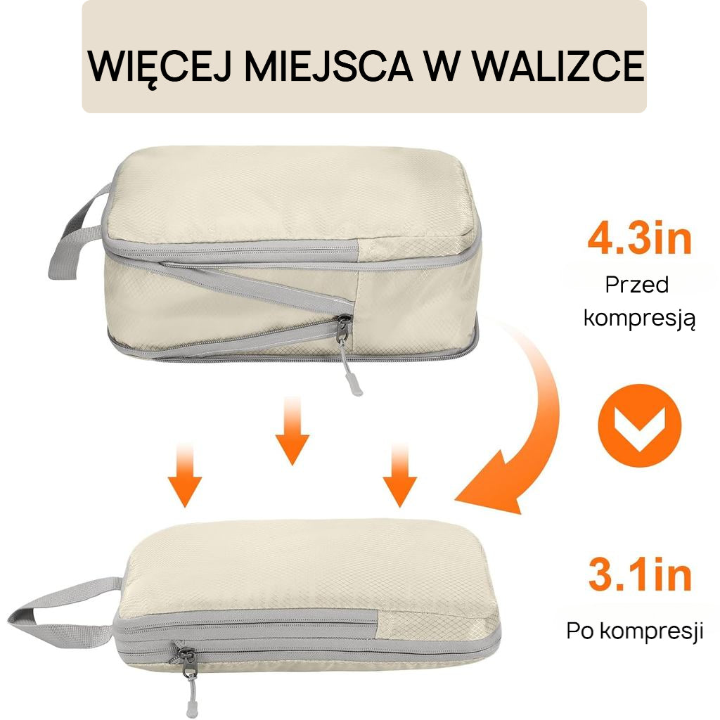 Organizery kompresyjne do walizki podróżne na ubrania 4 szt. Flipsgo