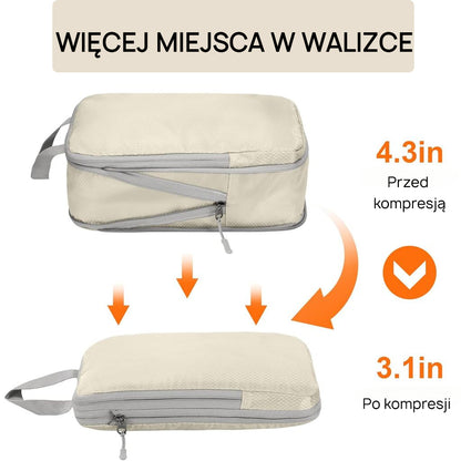 Organizery kompresyjne do walizki podróżne na ubrania 4 szt. Flipsgo
