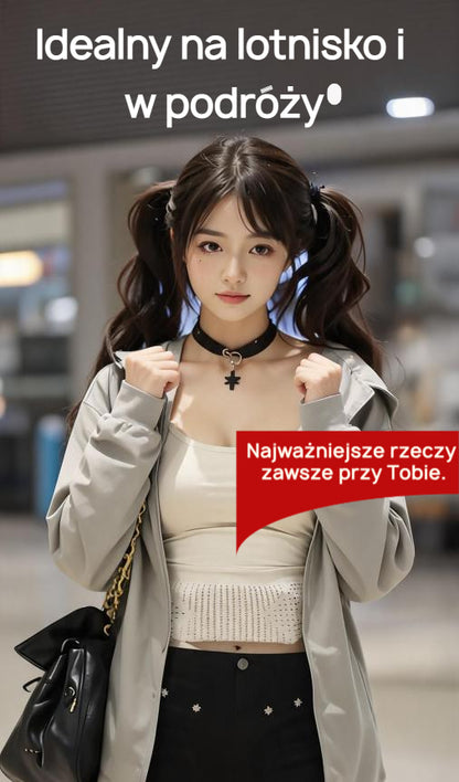 Pas podróżny antykradzieżowy saszetka na telefon dokumenty pas do biegania