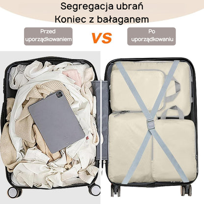 Organizery kompresyjne do walizki podróżne na ubrania 4 szt. Flipsgo