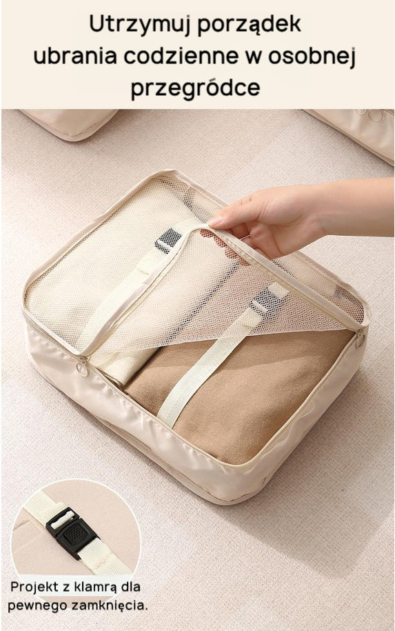 Zestaw organizerów do walizki 8 szt. torby podróżne na ubrania buty kosmetyki