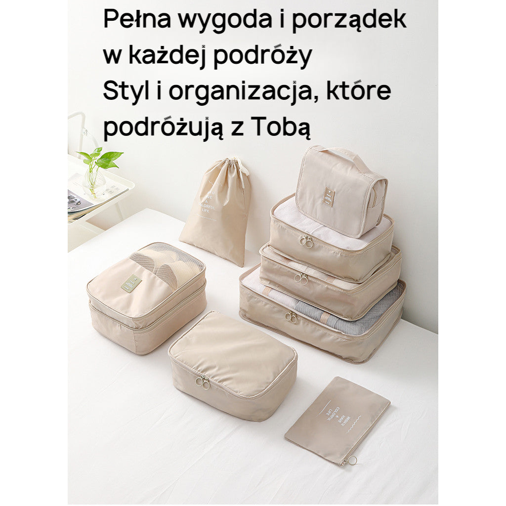 Zestaw organizerów do walizki 8 szt. torby podróżne na ubrania buty kosmetyki